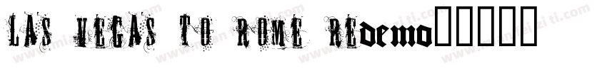 Las Vegas to Rome Re字体转换